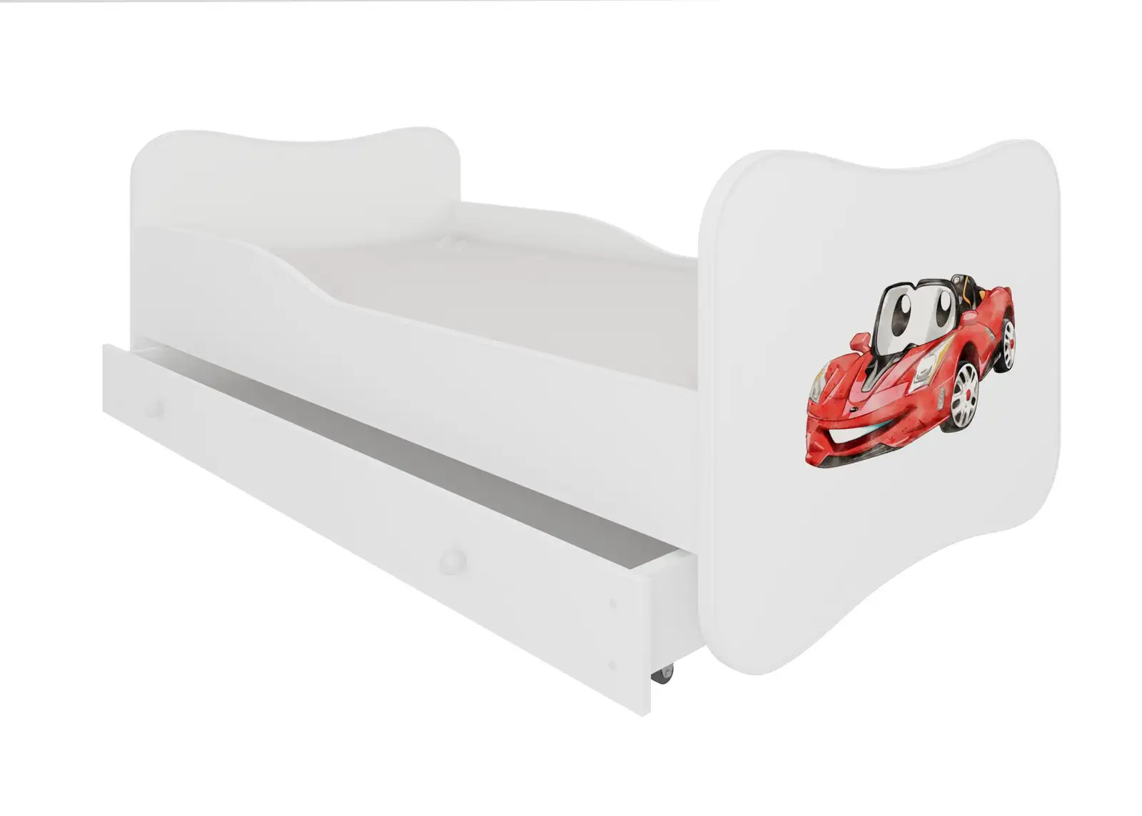 Łóżko z materacem i szufladą GONZALO RED CAR 160x80 — 2