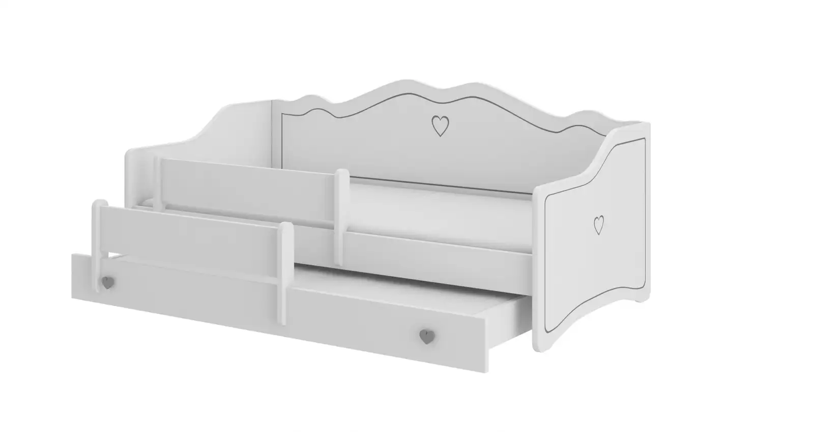 Łóżko podwójne z materacami EMKA II Gray 160x80 — 3