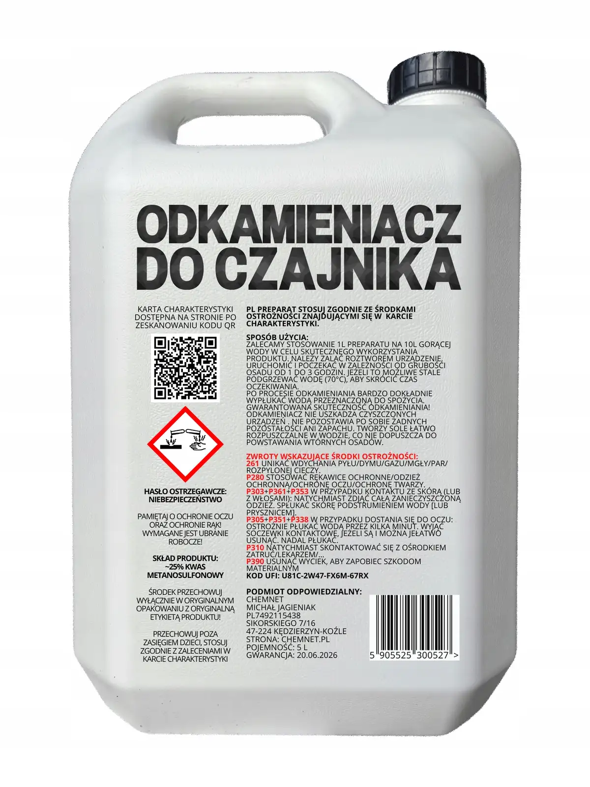Odkamieniacz do czajnika 5l