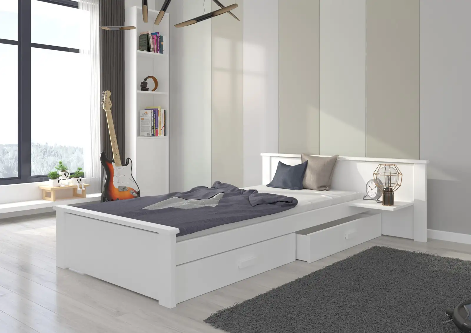 Łóżko ALDEX SHELF 180x80