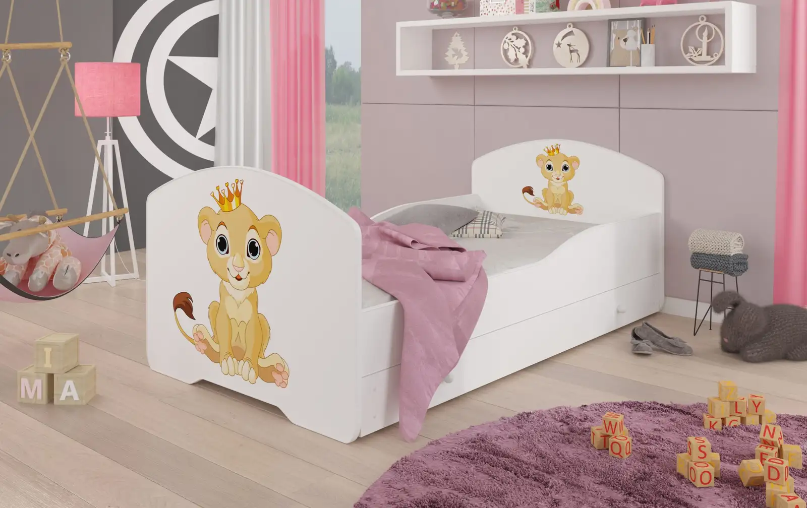 Łóżko z materacem i szufladą PEPE LION 160x80