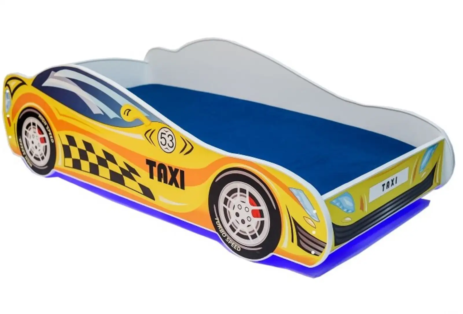 Łóżko z materacem i oświetleniem LED TAXI 140x70 — 2