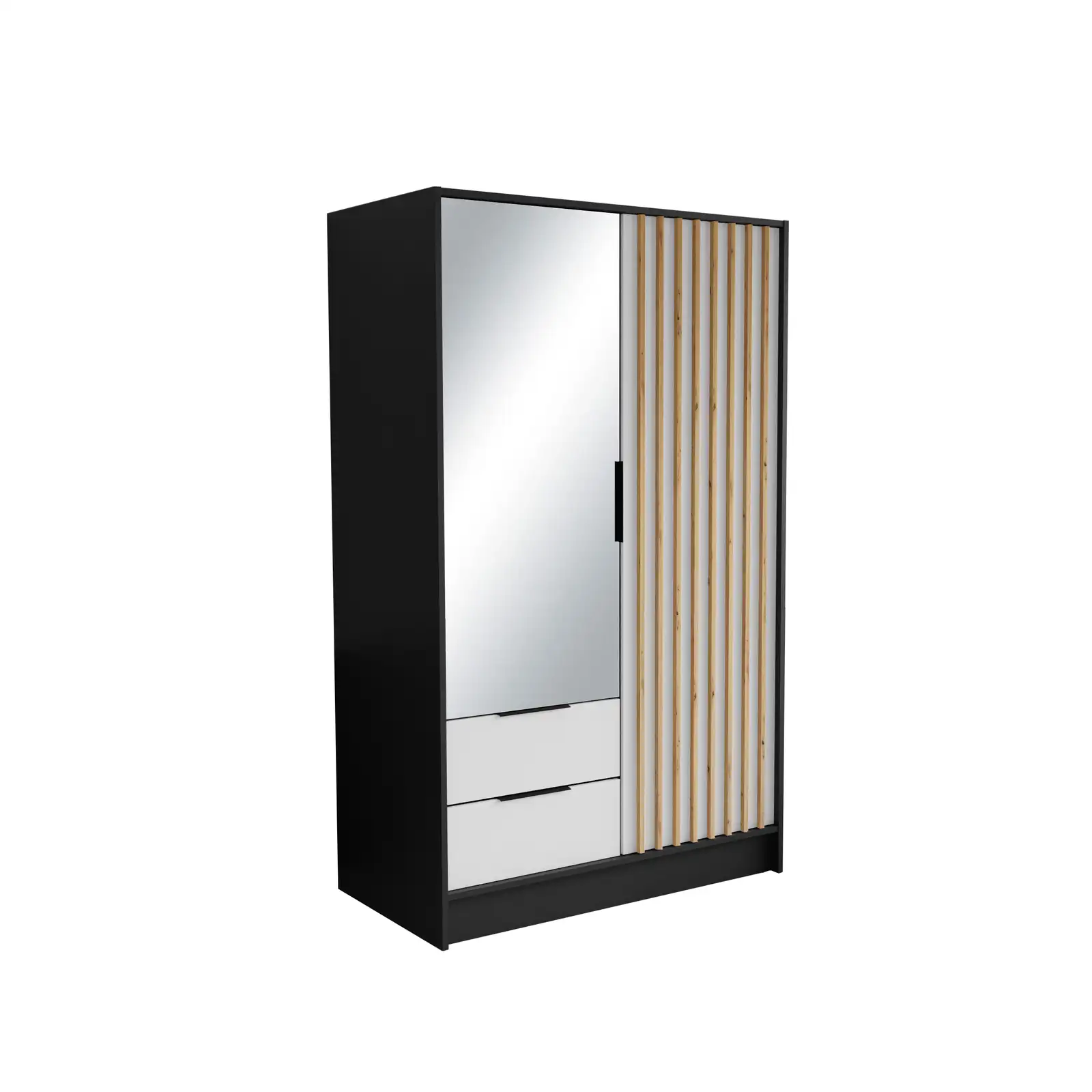 Szafa Nero lamele + lustro Czarnobiała 103 Arton — 2