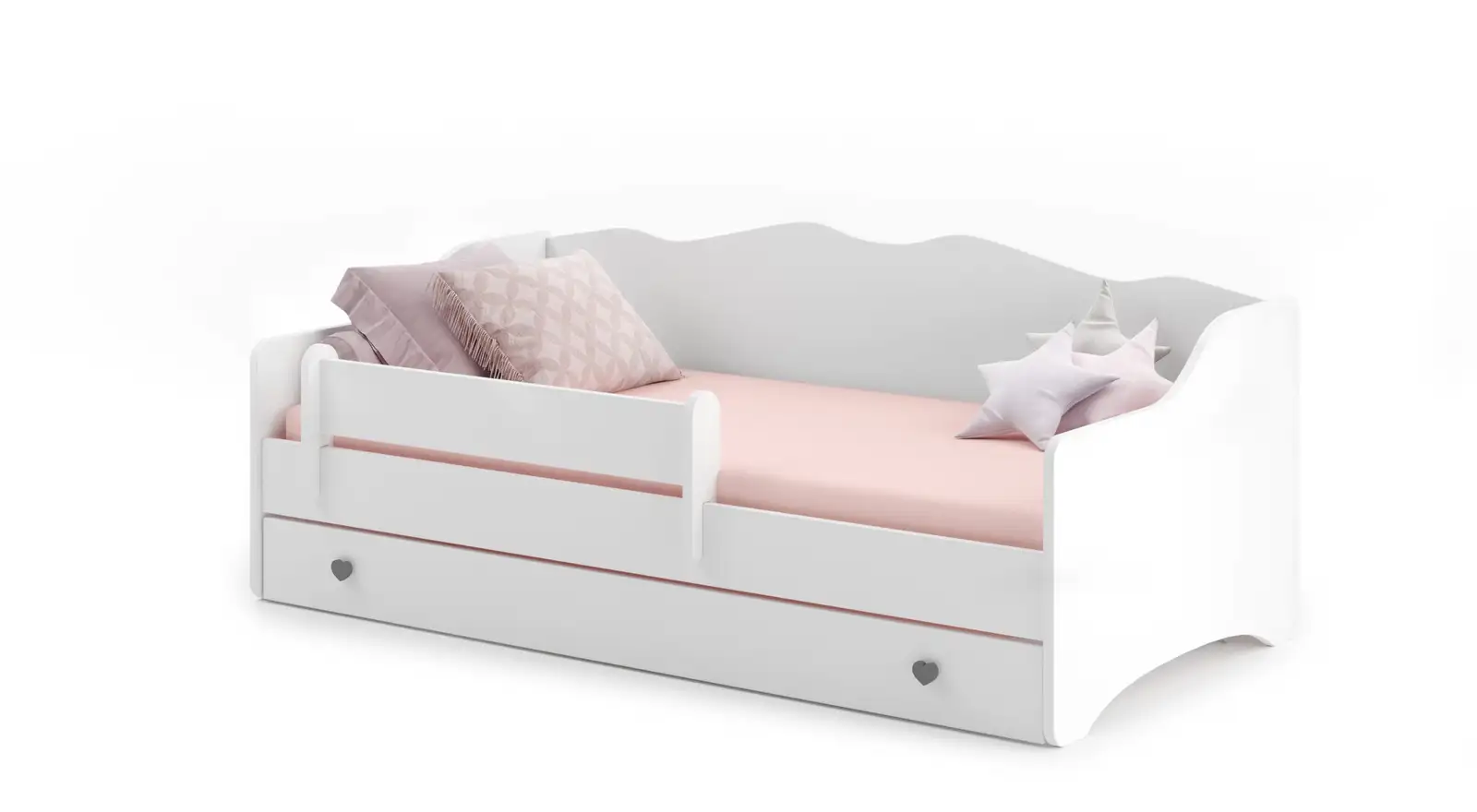 Łóżko z materacem EMKA Gray, White 160x80 — 2
