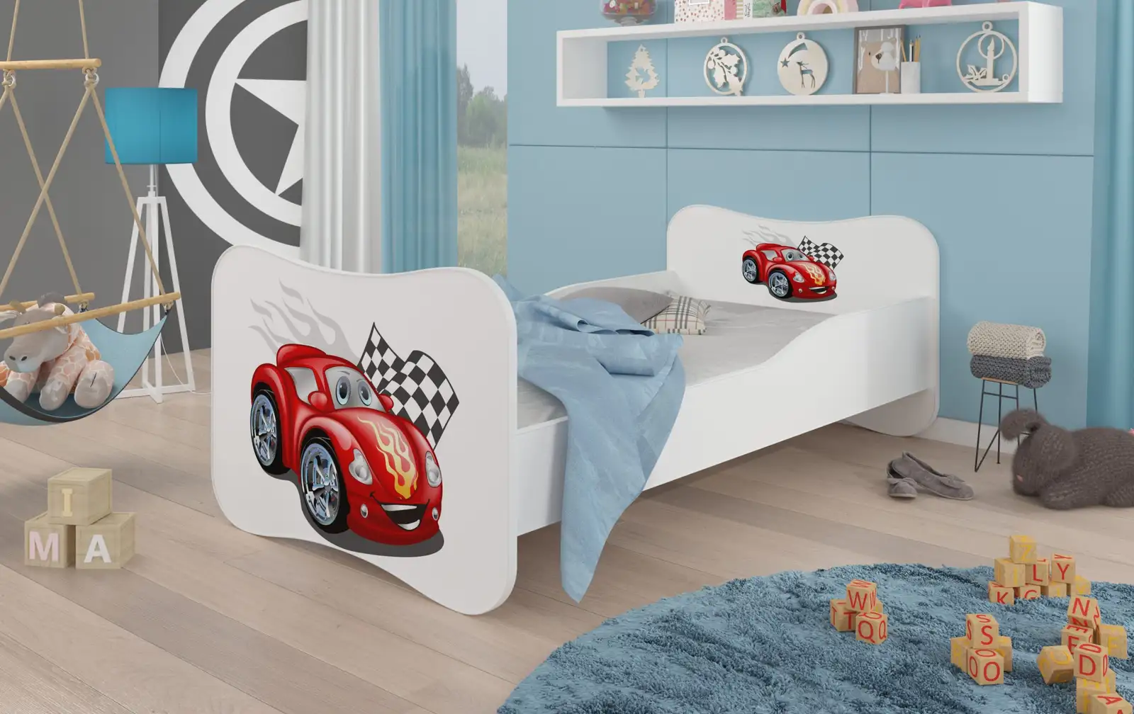 Łóżko z materacem GONZALO CAR ZIGZAG 160x80