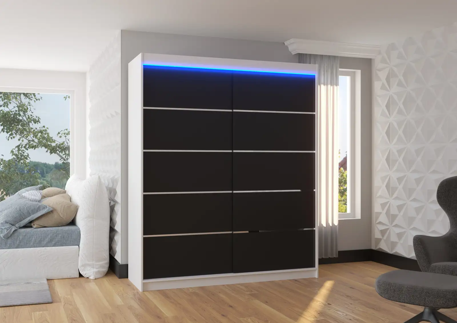 Szafa przesuwna z oświetleniem LED SPECTRA 180