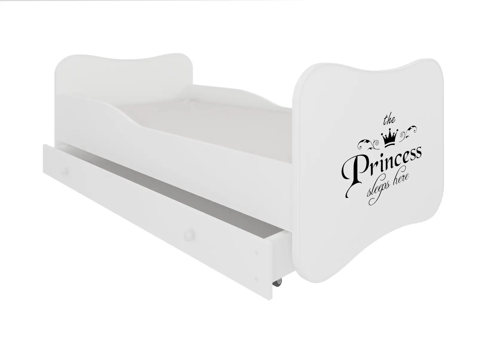 Łóżko z materacem i szufladą GONZALO PRINCESS BLACK 160x80 — 2
