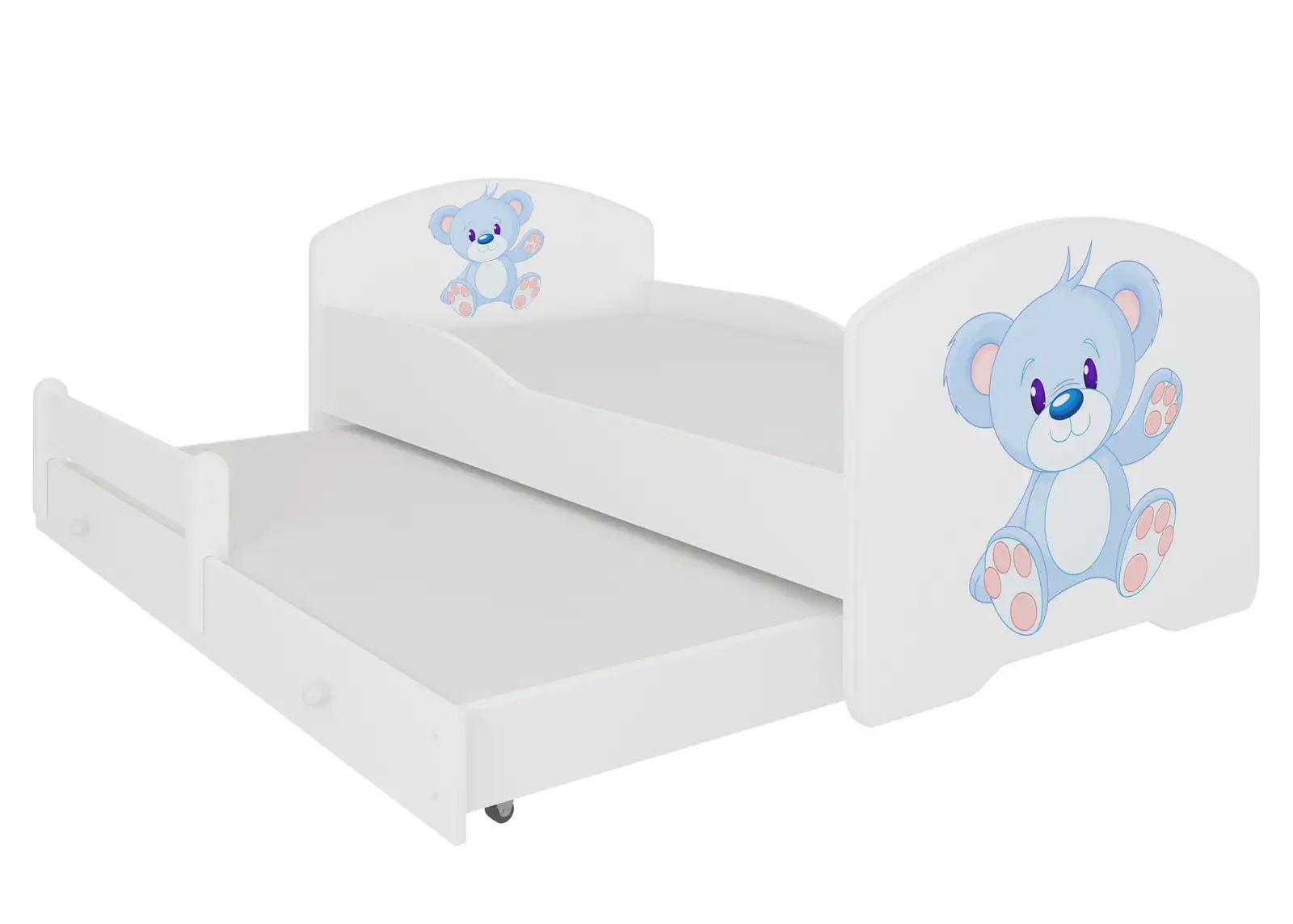 Łóżko podwójne z materacami PEPE II BLUE BEAR 160x80 — 2