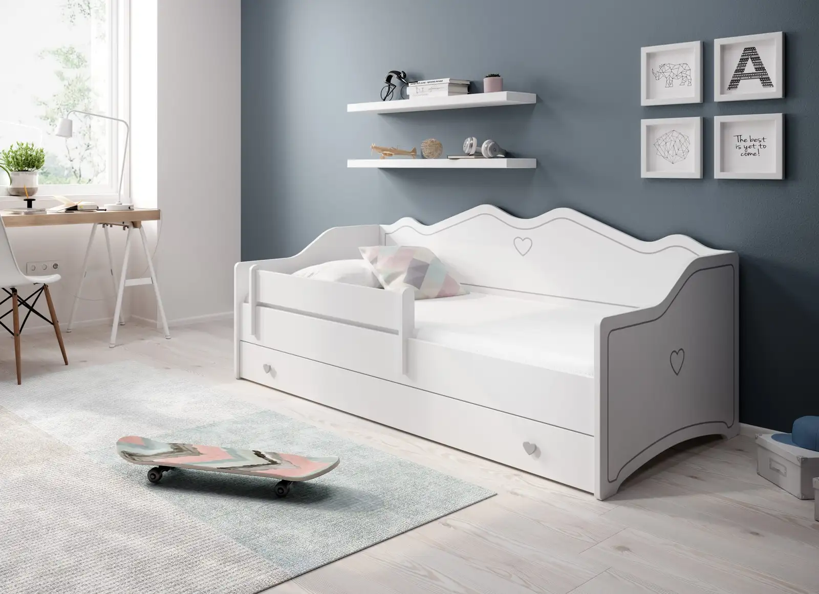 Łóżko z materacem EMKA Gray 160x80