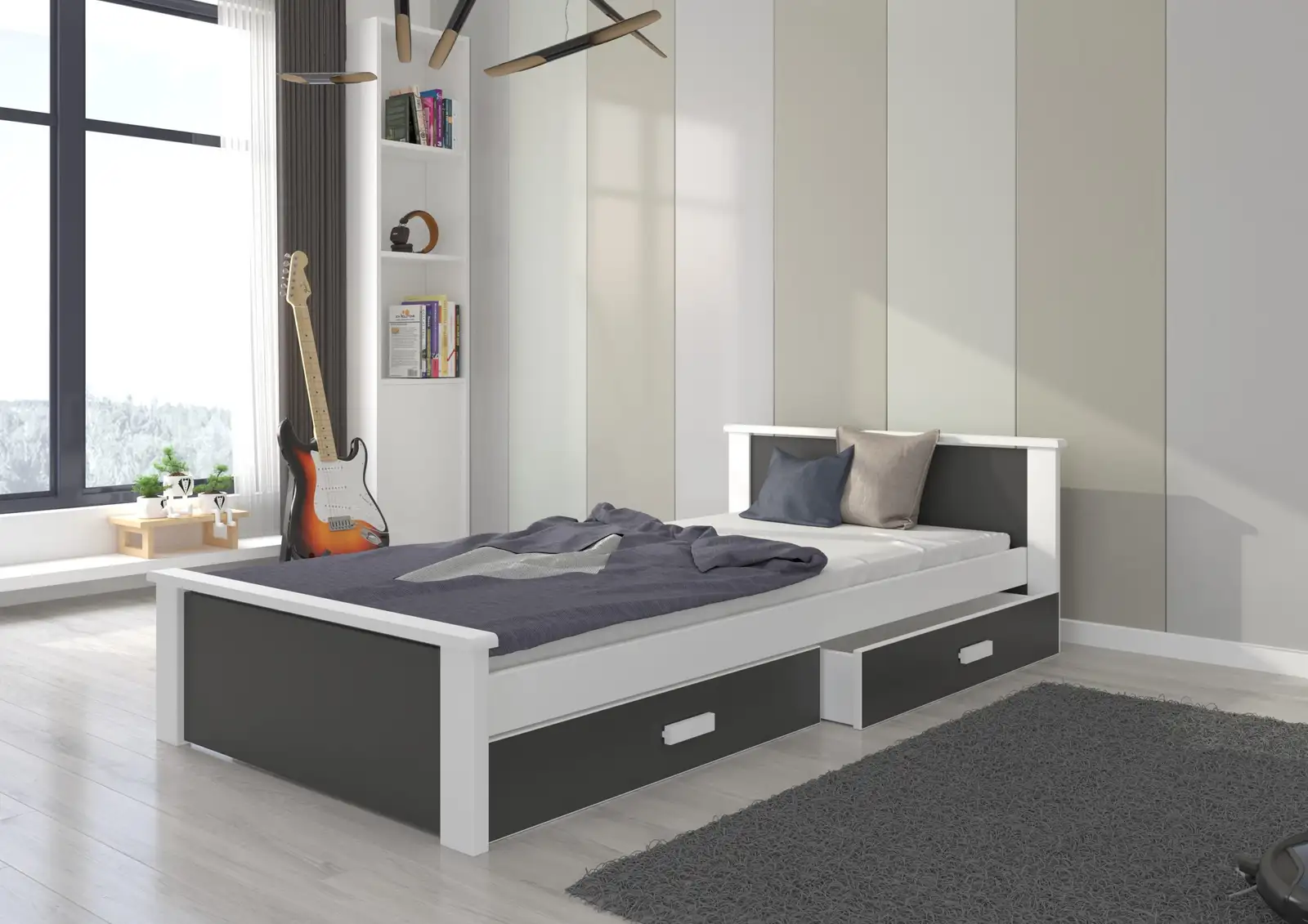 Łóżko z materacem ALDEX 200x90