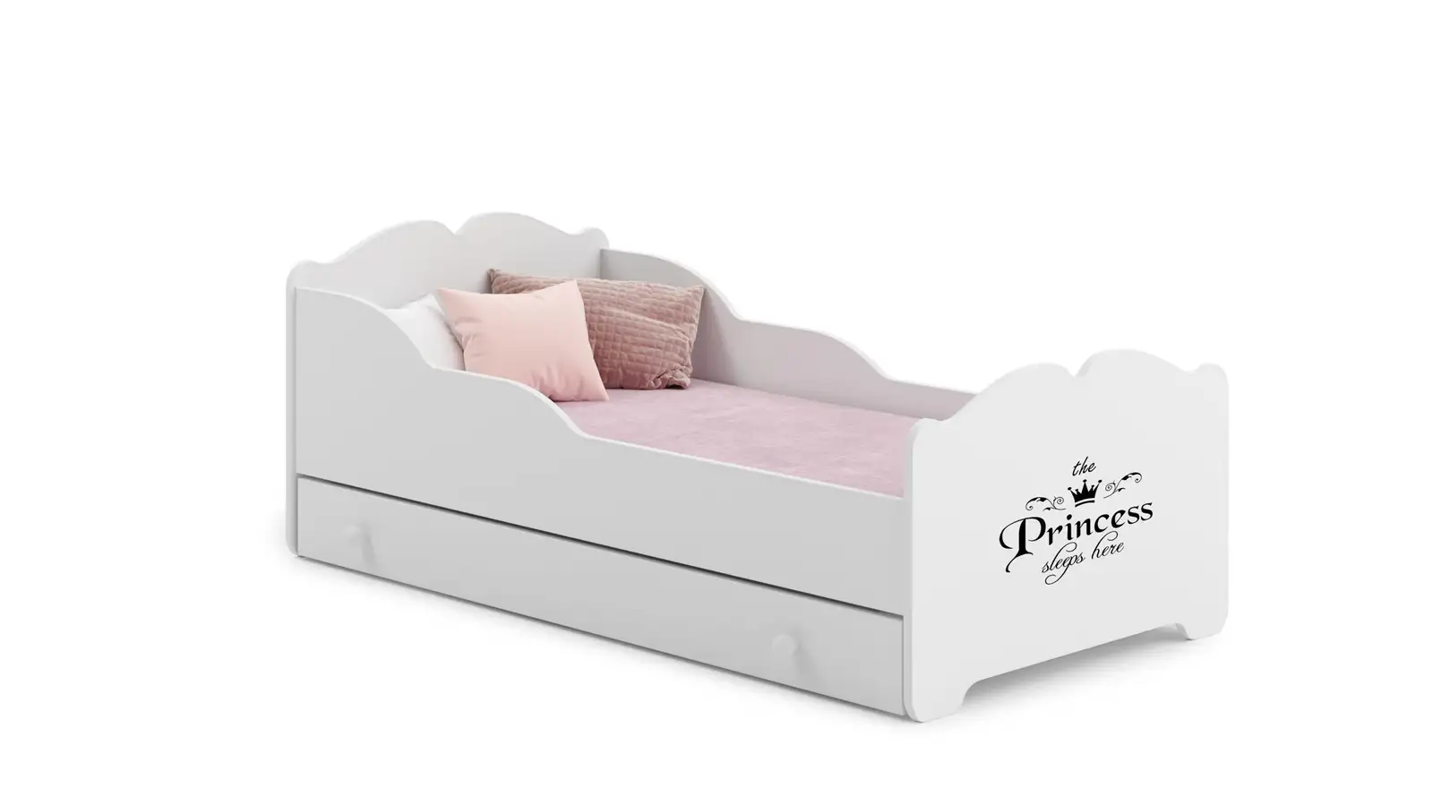 Łóżko z materacem i szufladą XIMENA PRINCESS BLACK 160x80 — 2