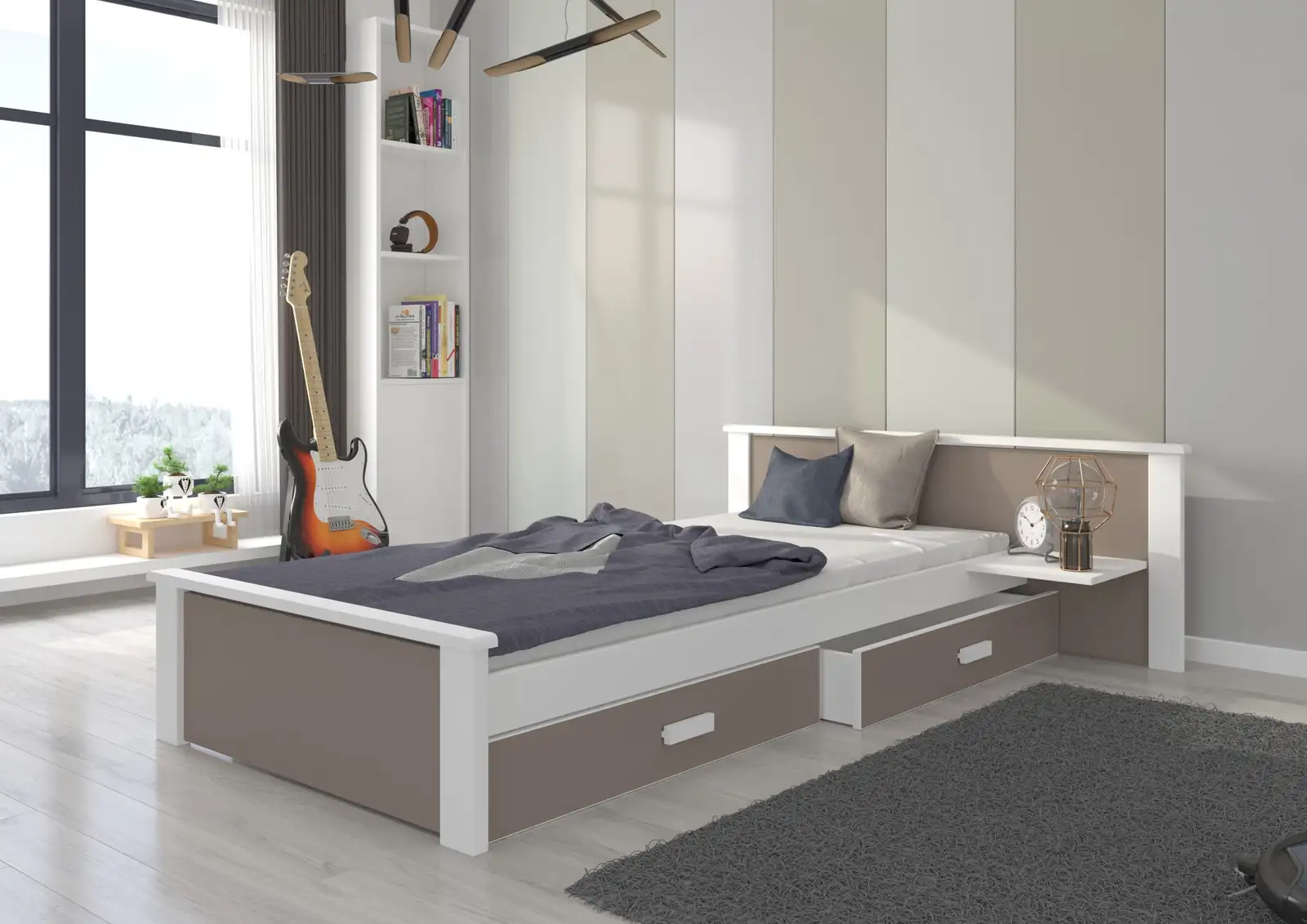 Łóżko ALDEX SHELF 180x80
