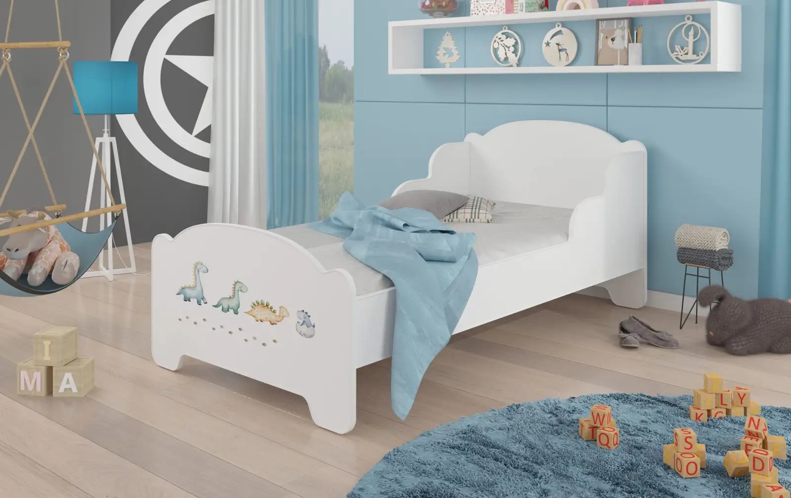 Łóżko z materacem AMADIS DINOSAURS 140x70