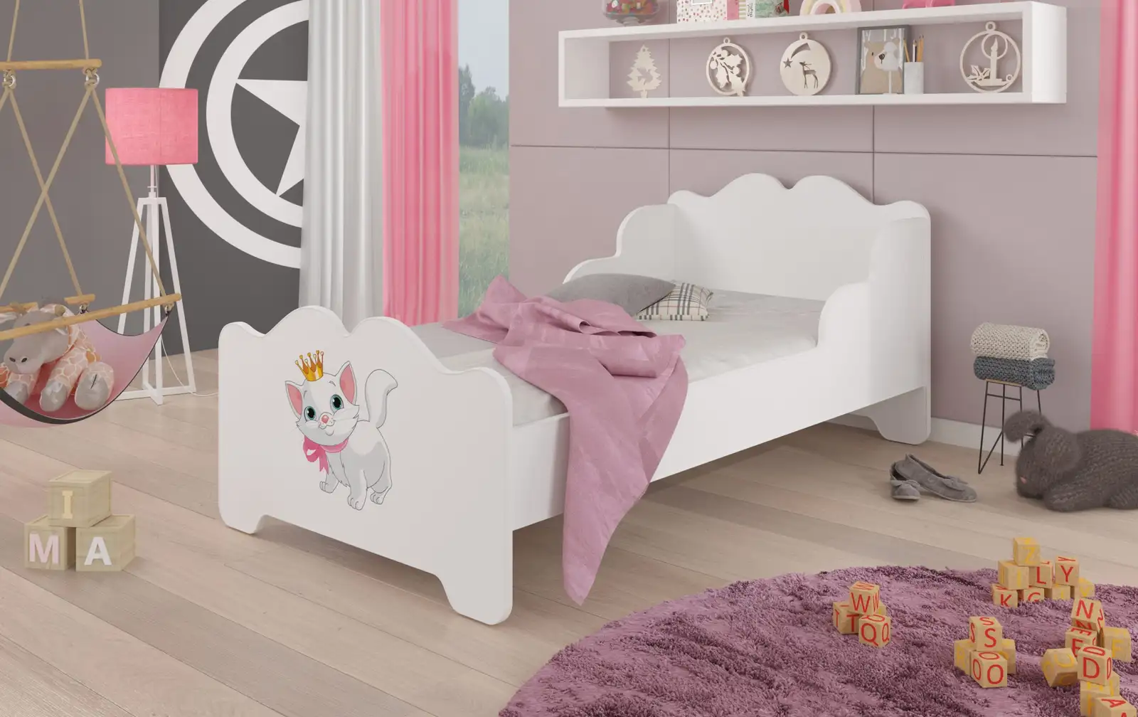 Łóżko z materacem XIMENA CAT 160x80