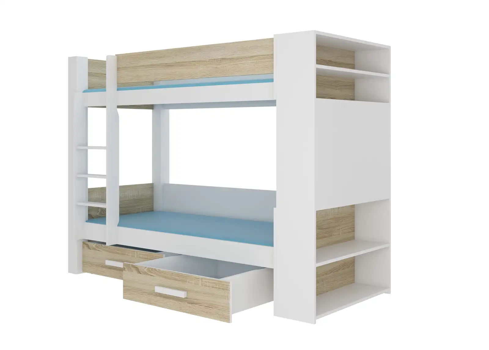 Łóżko piętrowe dwuosobowe z materacami GARET 180x80 — 2