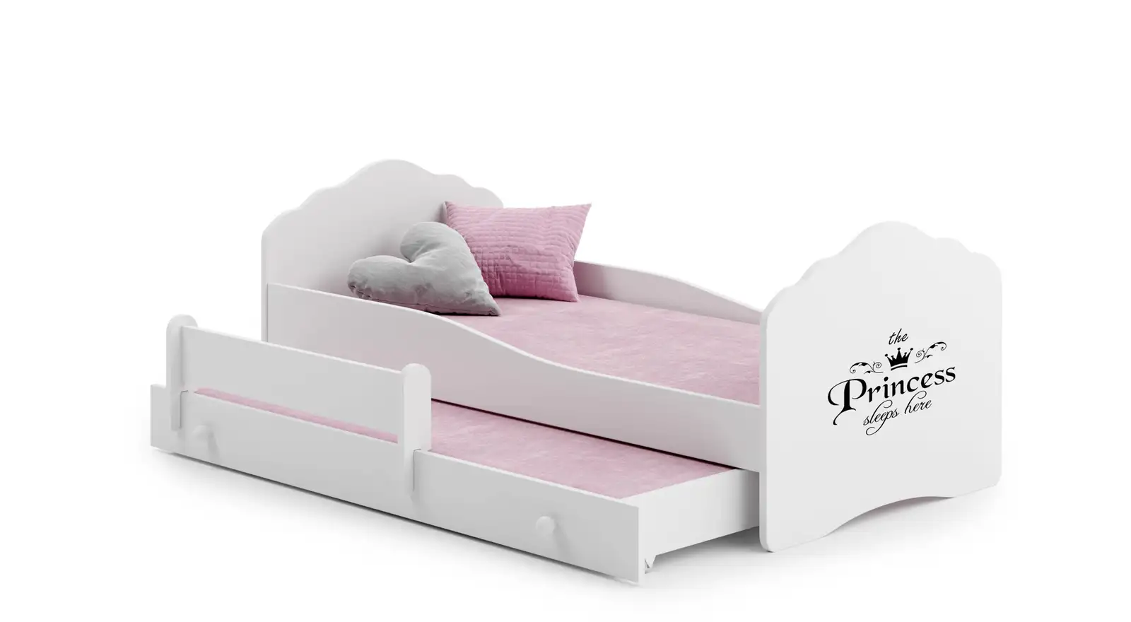 Łóżko podwójne z materacami CASIMO II PRINCESS BLACK 160x80 — 2