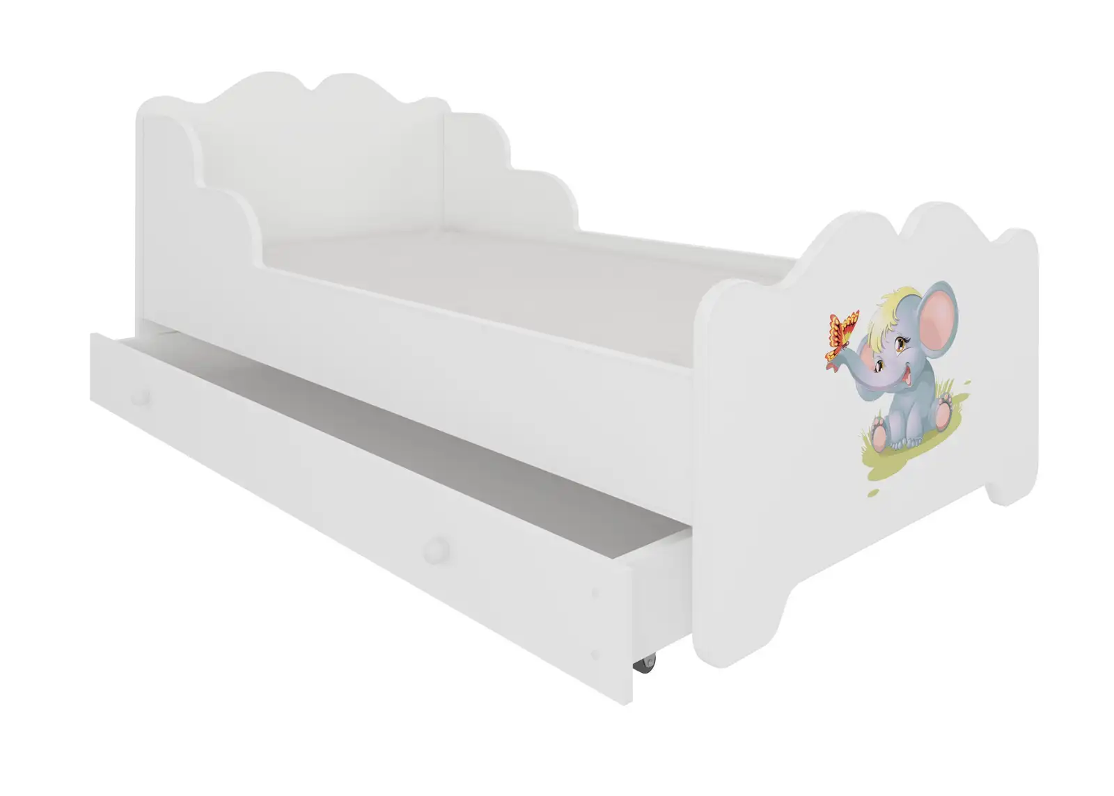 Łóżko z materacem i szufladą XIMENA ELEPHANT 160x80 — 2
