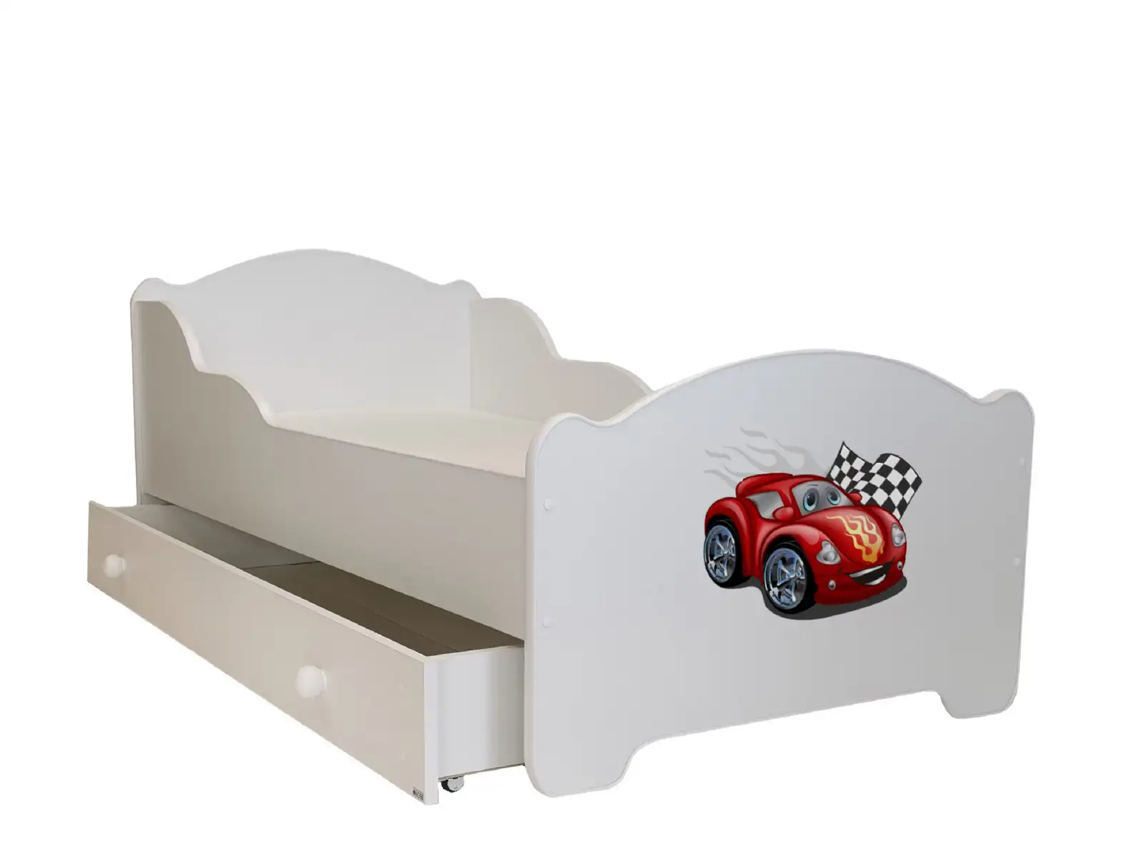 Łóżko z materacem i szufladą AMADIS CAR ZIGZAG 140x70 — 2