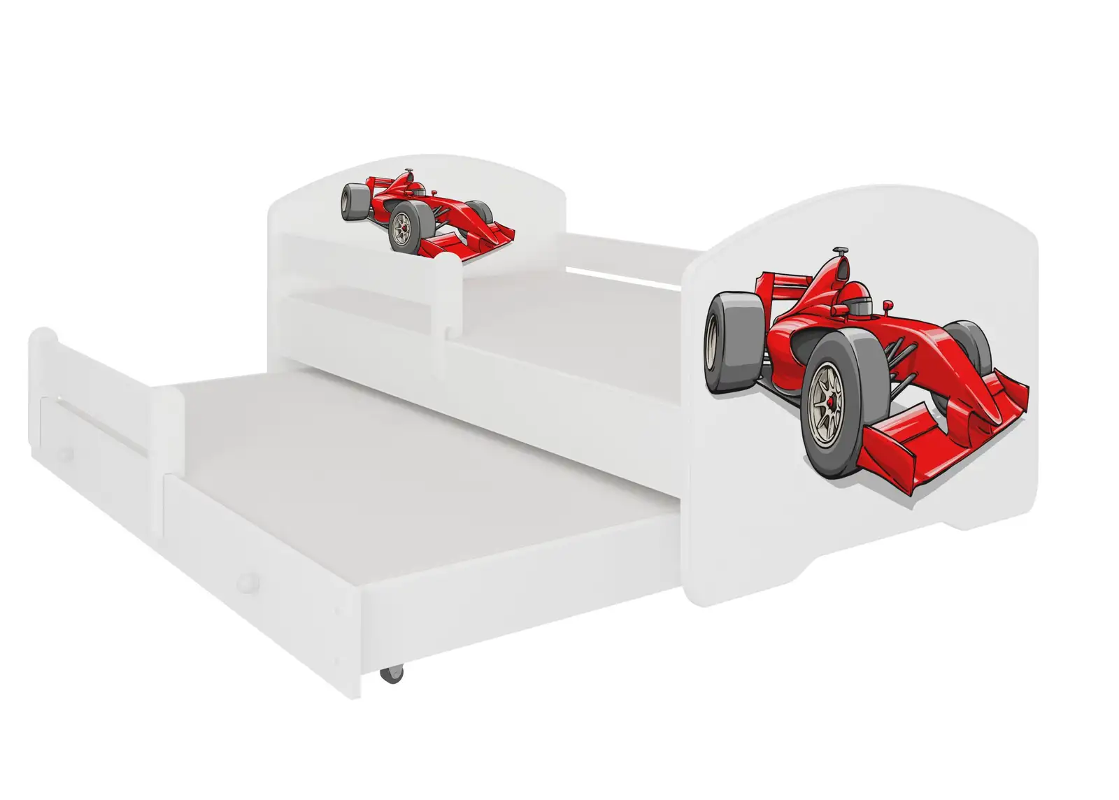 Łóżko podwójne z barierką i materacami PEPE II FORMULA 160x80 — 2