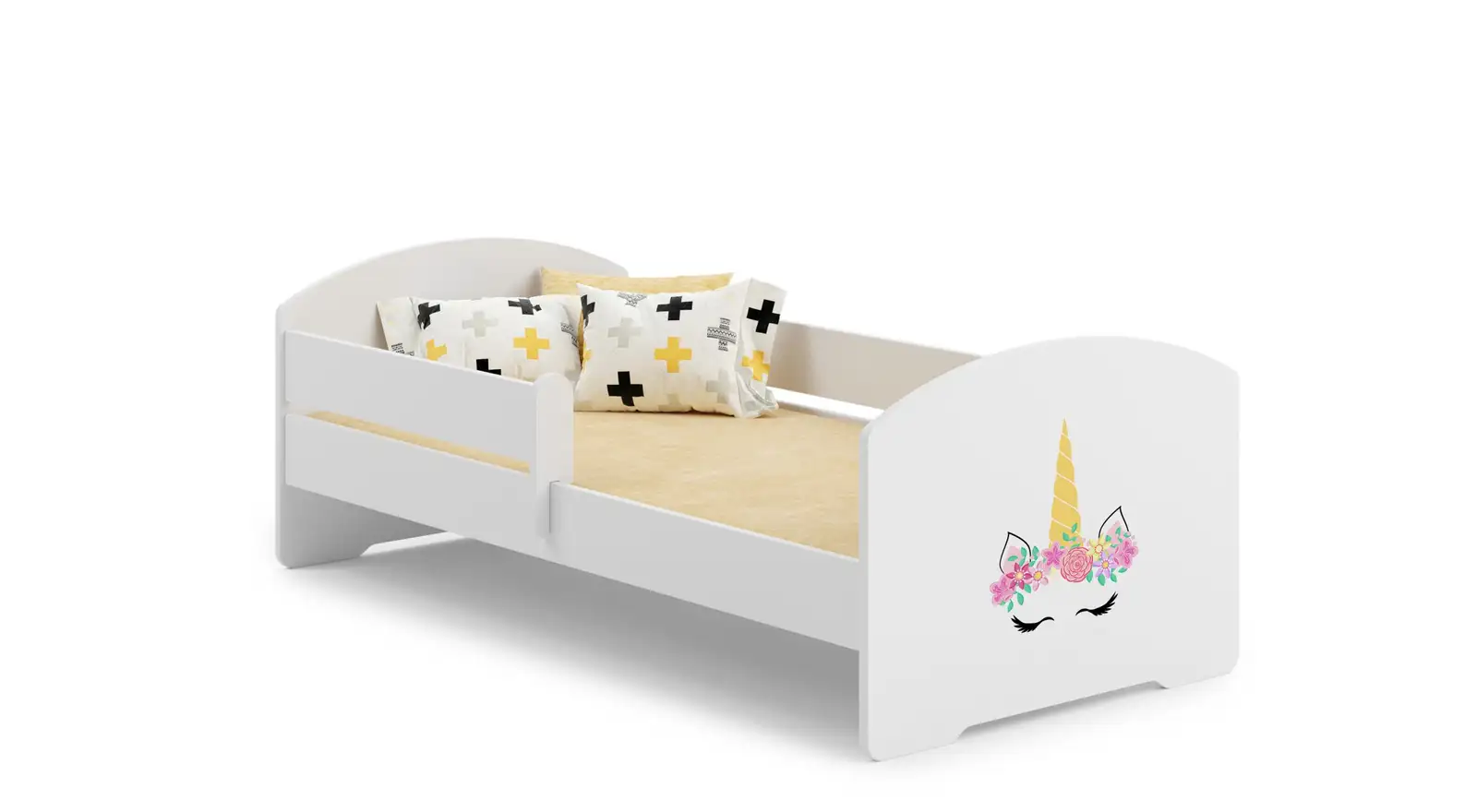 Łóżko z materacem i barierką PEPE UNICORN 140x70 — 2