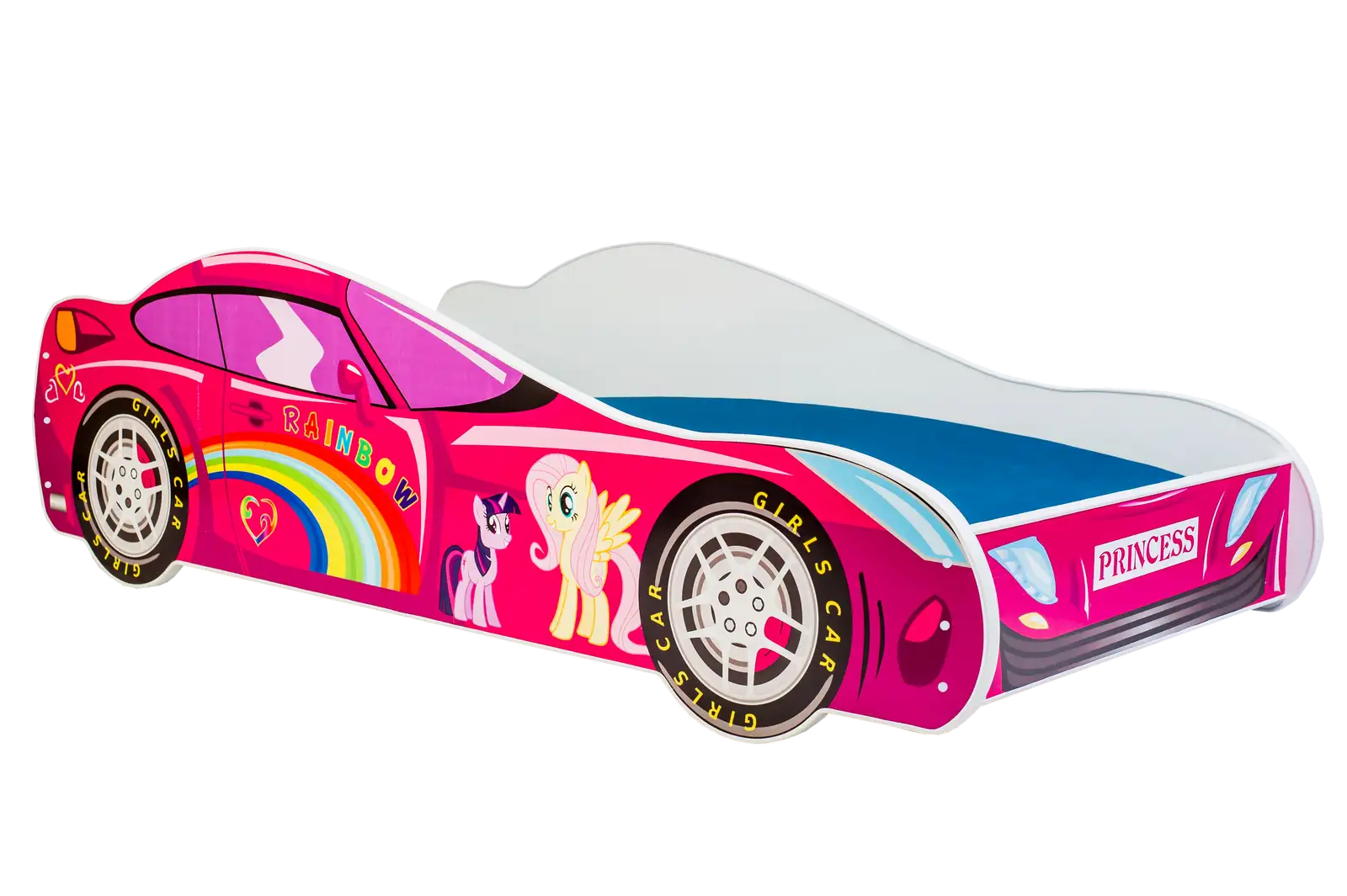 Łóżko z materacem CAR PINK 140x70 — 2