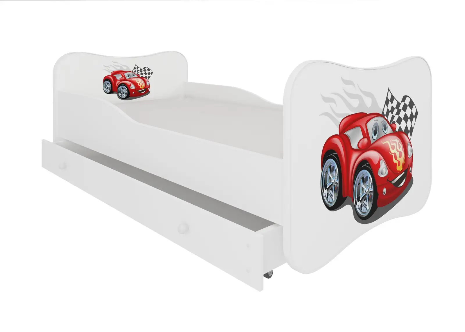 Łóżko z materacem i szufladą GONZALO CAR ZIGZAG 140x70 — 2