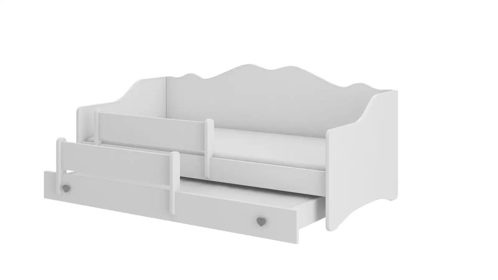 Łóżko podwójne z materacami EMKA II Gray, White 160x80 — 3
