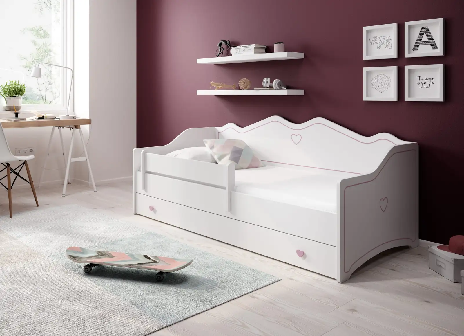 Łóżko z materacem EMKA Pink 160x80