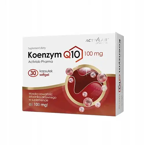 Koenzym Q10 100mg 30 kapsułek energia serce antyoksydanty softgel — 2
