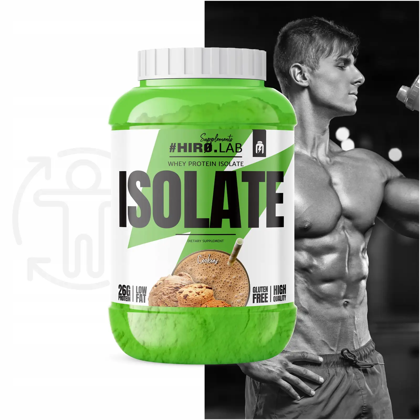 Izolat Białka 1800 g BIAŁKO ODŻYWKA WHEY PROTEIN ISOLATE WPI Ciastko HIRO — 7