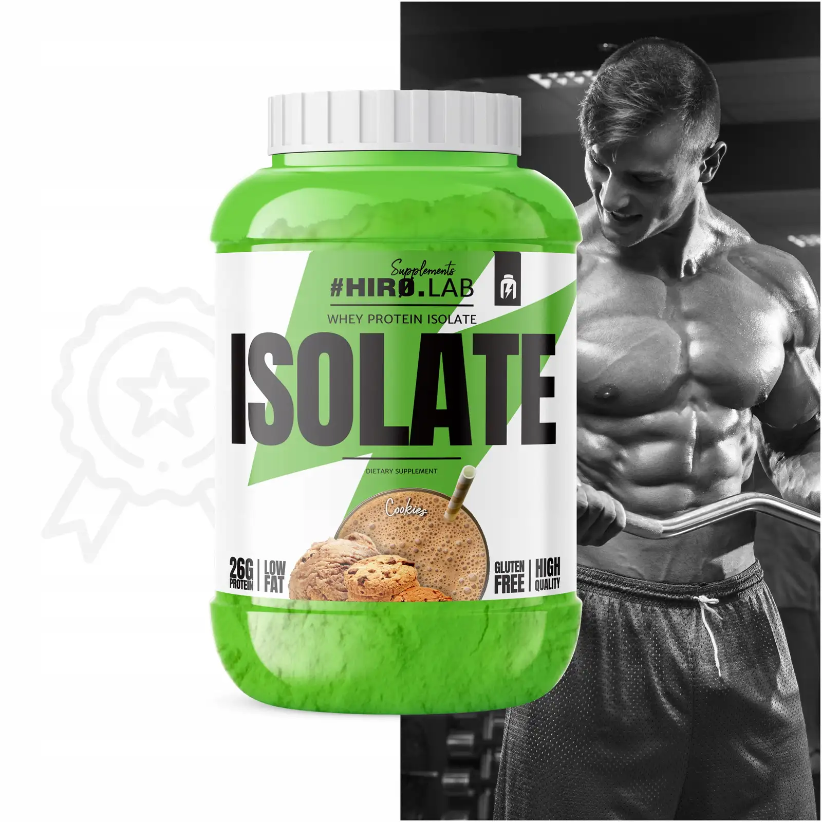 Izolat Białka 1800 g BIAŁKO ODŻYWKA WHEY PROTEIN ISOLATE WPI Ciastko HIRO — 10