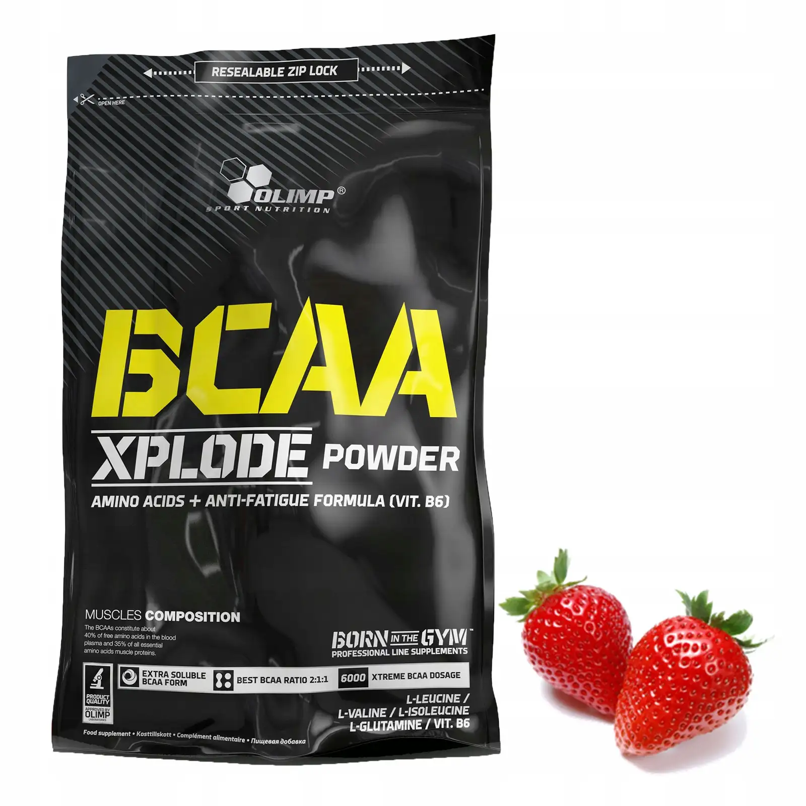 Bcaa AMINOKWASY ROZGAŁĘZIONE 100 PORCJI GLUTAMINA OLIMP BCAA XPLODE 1000g