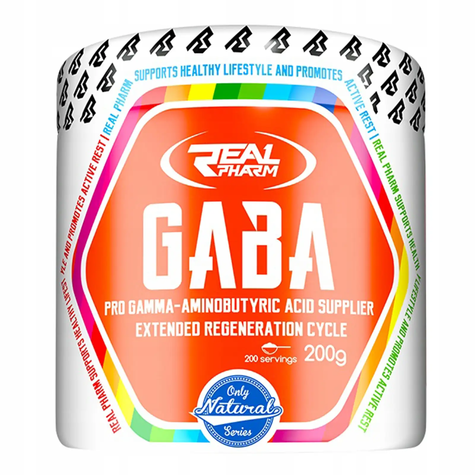 REAL PHARM GABA 200g ZDROWY SEN RELAKS REGENERACJA ornage lemon