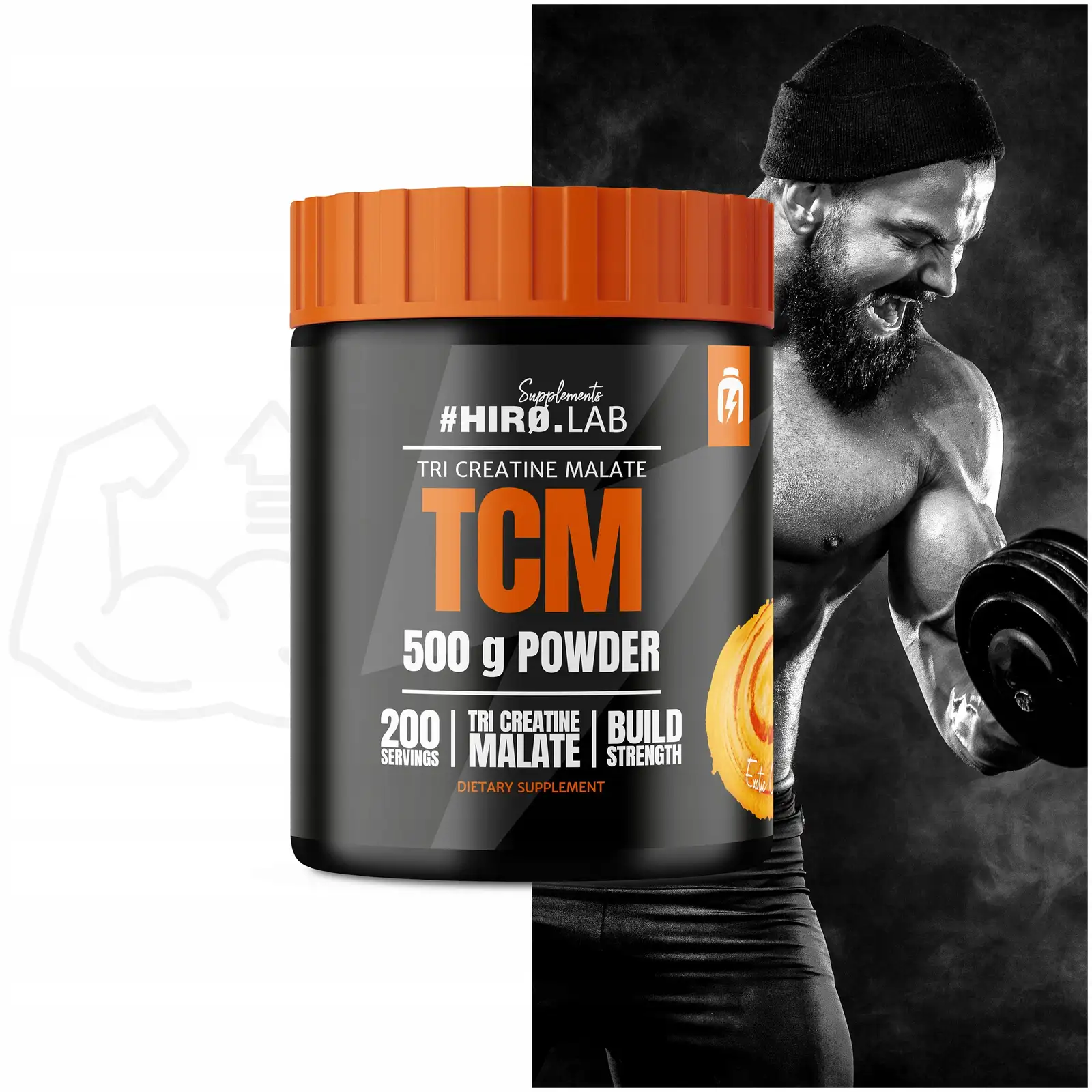 Hiro.Lab TCM KREATYNA JABŁCZAN KREATYNY MOCNY 500g SIŁA CREATINE — 4