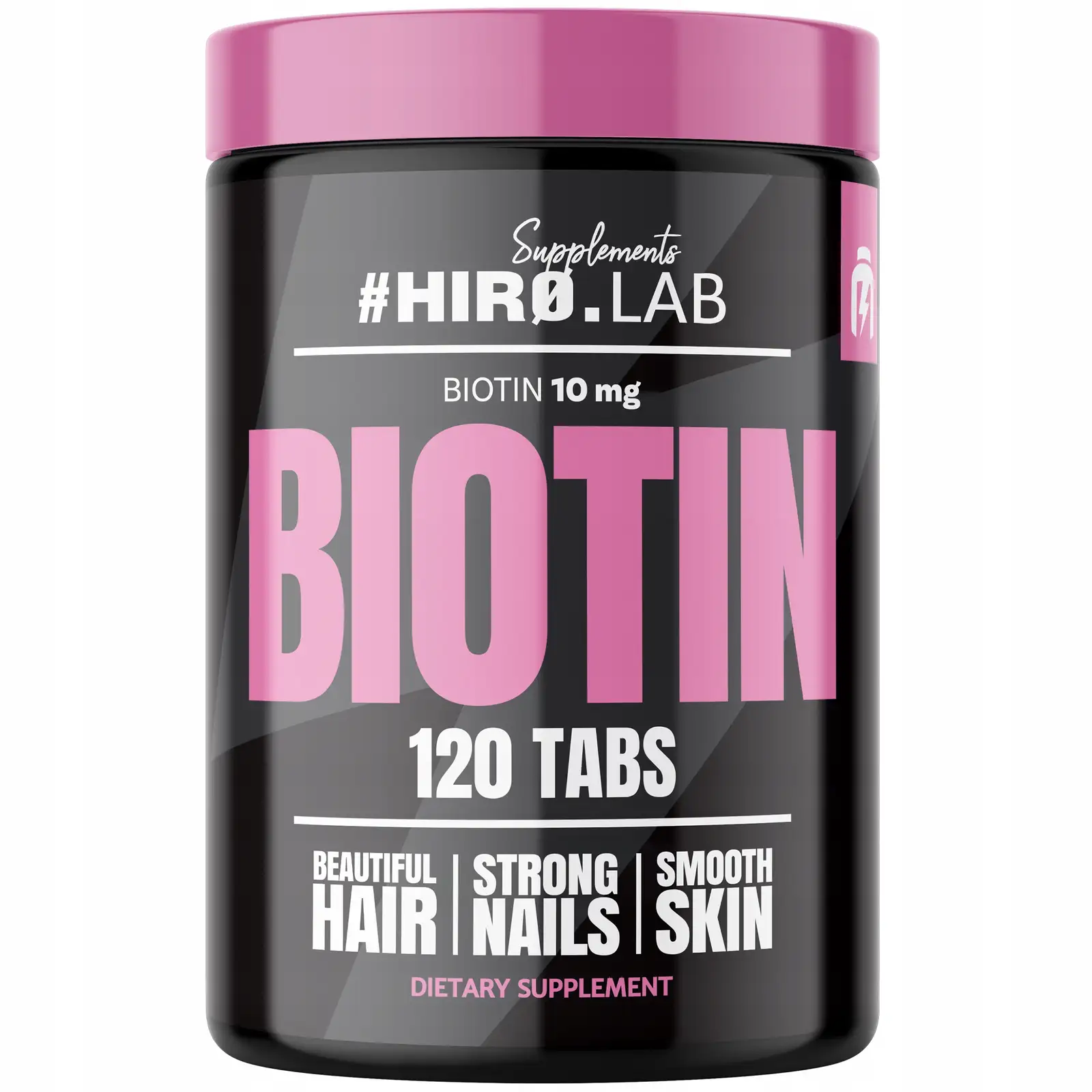 BIOTYNA NA WŁOSY PAZNOKCIE SKÓRA 120 TABLETEK 10 000 mcg WITAMINA B7 hiro — 2