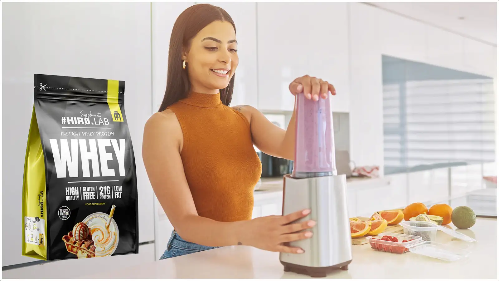 Białko koncentrat serwatkowe WPC 2270 g Instant Whey Protein Jabłko Hiro — 4