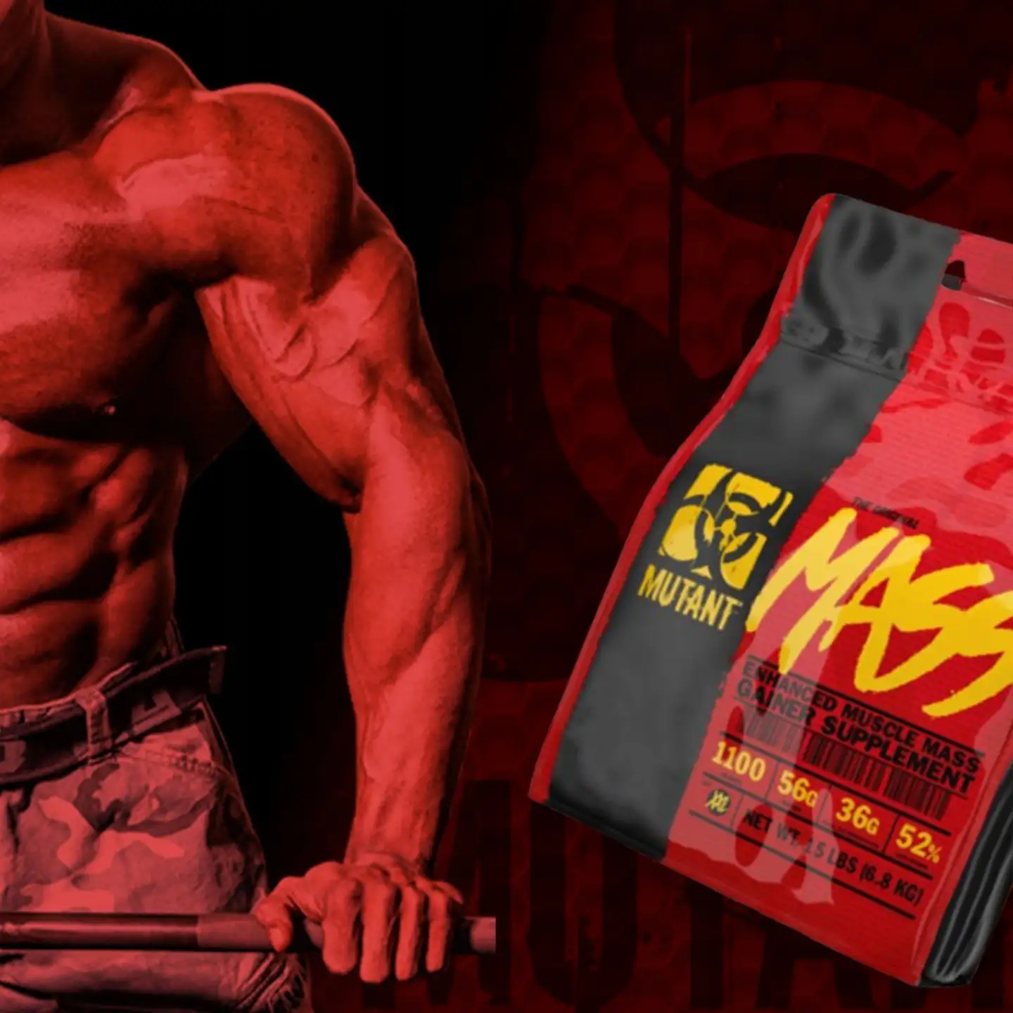 GAINER PVL MUTANT MASS 6800g BIAŁKO WHEY SIŁA MASA truskawka banan — 5