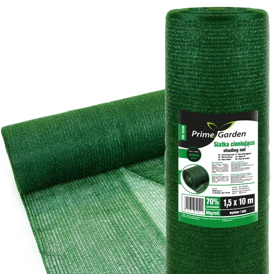 Siatka cieniująca 1,5x10 m 70 % ZIELONA