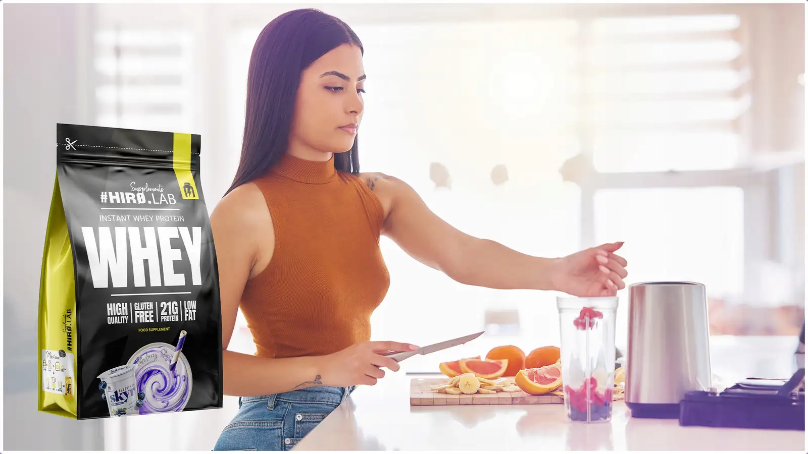 Białko koncentrat serwatkowe WPC 2000 g Instant Whey Protein Jagoda Hiro — 4