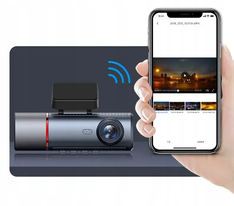 Kamera Samochodowa 3w1 HD 4K Przód Tył i Wnętrze GPS Wi-Fi Tryb Nocny — 8