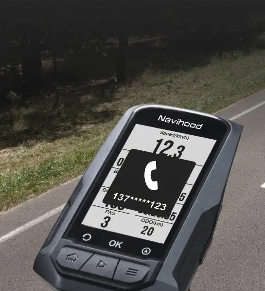 LICZNIK KOMPUTER ROWEROWY NAWIGACJA GPS BT aplikacja MEILAN Navihood L1 — 5