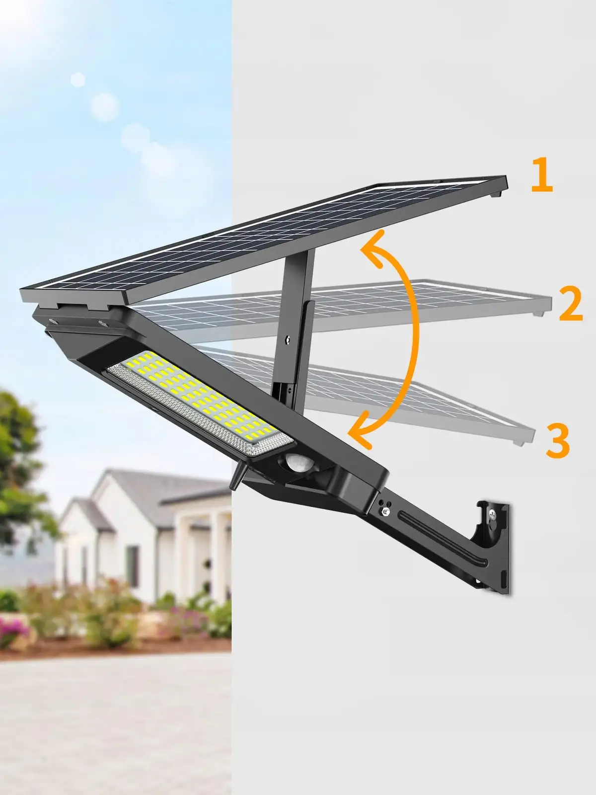 INTELAMP 12500mAh Lampy Solarne Z Czujnikiem Ruchu IP65 Wodoodporne — 5