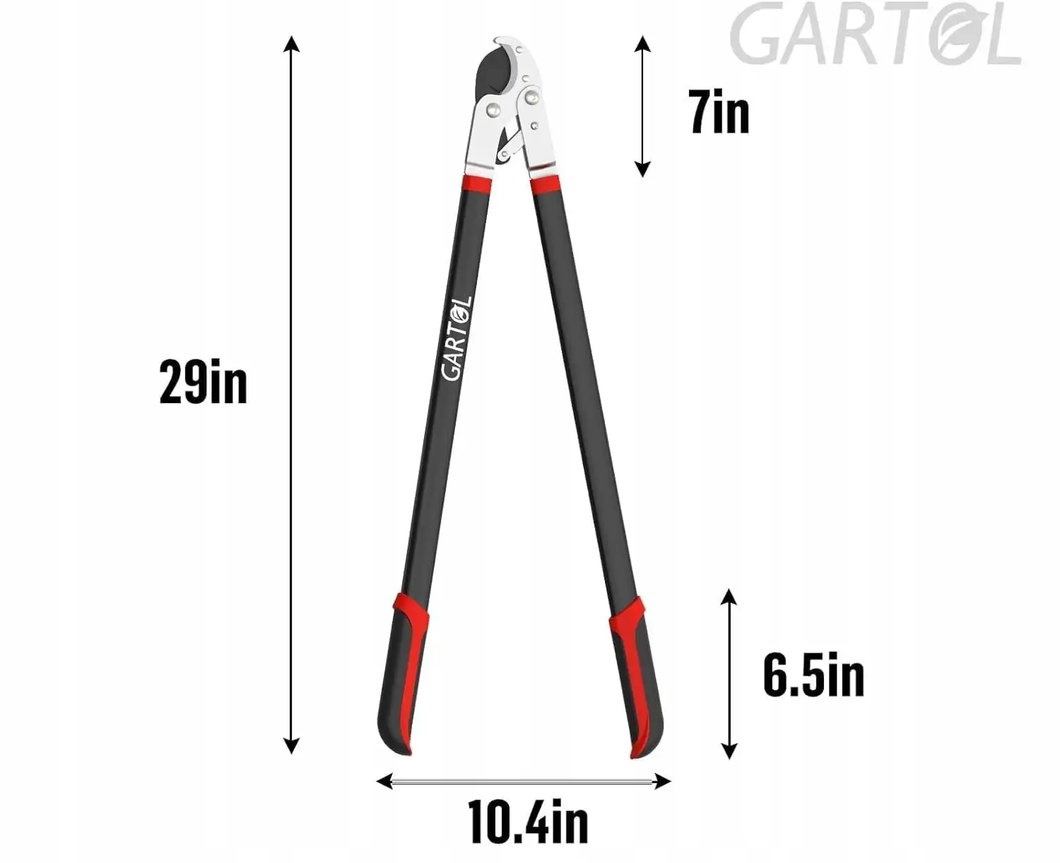Sekator Nożyce Do Gałęzi GARTOL 2'' Ratchet 29 cali Mocne Nożyce Ogrodowe — 5