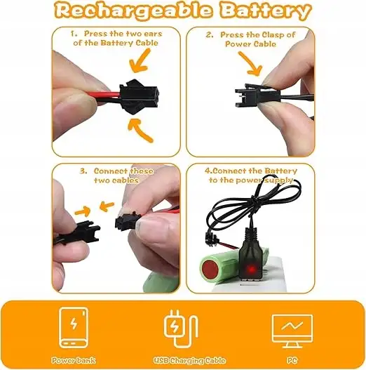 Maszyna do baniek PISTOLET AKUMULATOR USB LED — 3