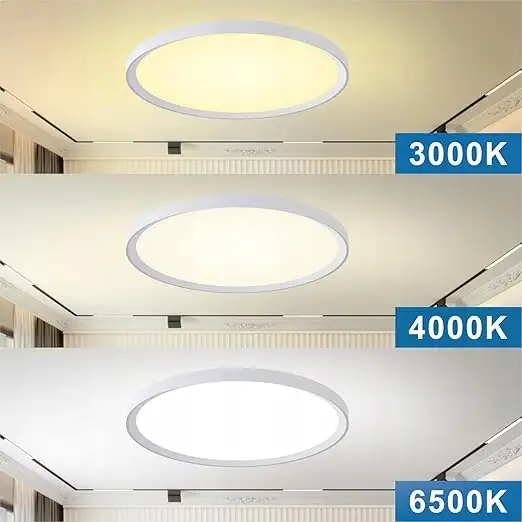 Oświetlenie Plafon 18 W 1800 LM 3000 K/4500 K/6000 K, 3 temperatury barwowe — 6