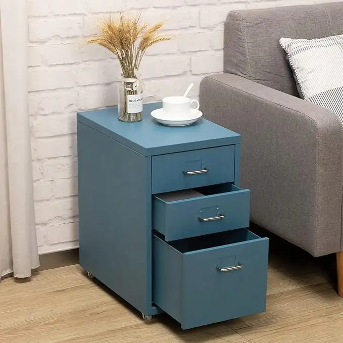 HollyHOME Mobilna szafka na dokumenty z 3 szufladamii 28 x 41 x 66 cm — 2