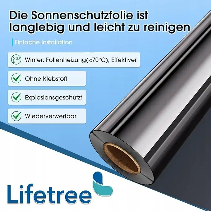 Folia Okienna Lustrzana Lustro Weneckie Samoprzylepna Na Szybę 44,5 x 200 — 2