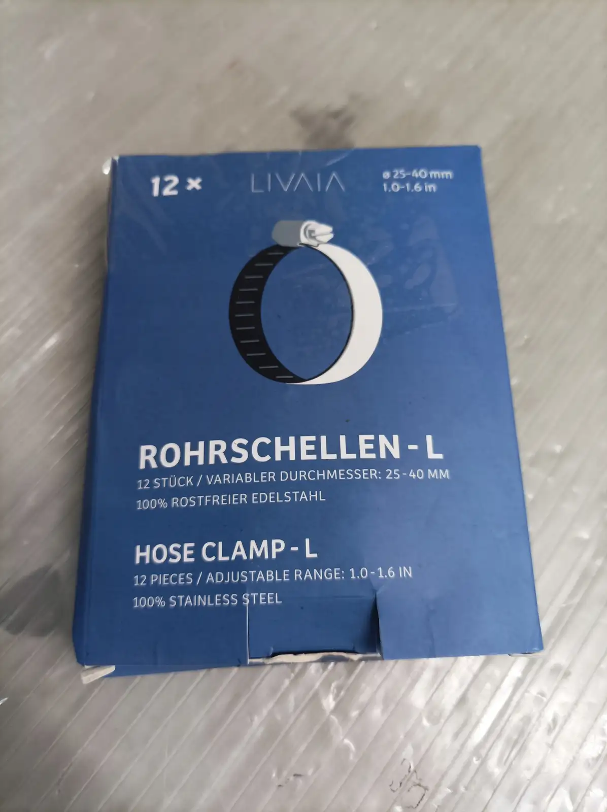 Opaska zaciskowa skręcana Livaia 12 sztuk obejma metalowa — 5