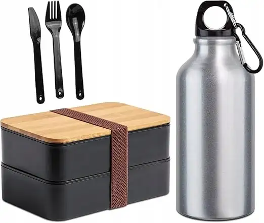 POJEMNIK OBIADOWY LUNCH BOX POJEMNIK NA JEDZENIE 1400 ml + bidon