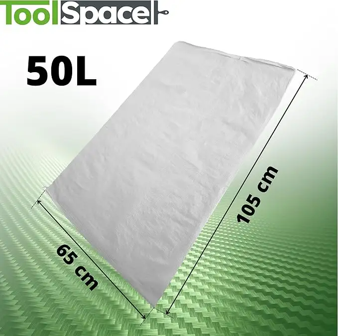 Worek polipropylenowy Toolspace tkanina PP, 105 x 65 cm - 50 kg. Węgiel zi — 2
